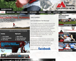 A website page about Salomon Trail Running in Poland with event details race rankings news and images of runners on trails The page features red and black accents and a central Trail Running Salomon logo