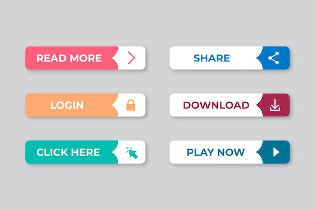 Free Vector Flat design cta button collection | BuddyBoss email marketing sequences