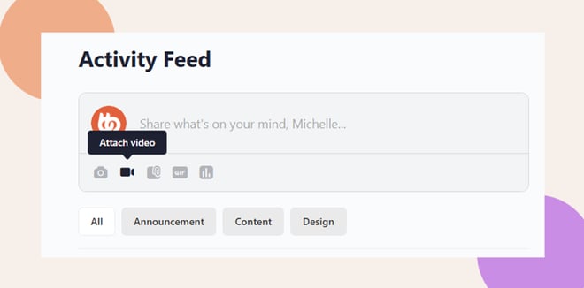 This screenshot shows where you can upload videos on the website's frontend.