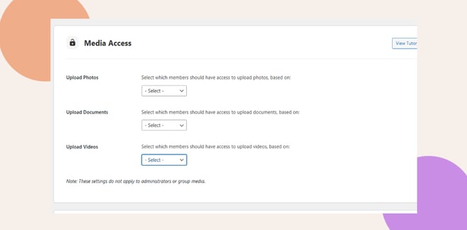 This screenshot shows where you can configure the upload permissions