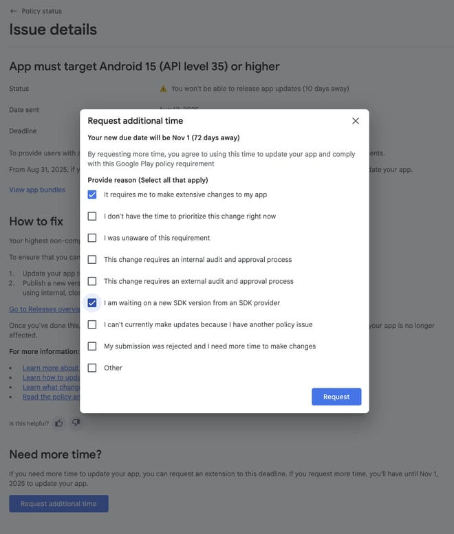 Request Additional Time Form | BuddyBoss