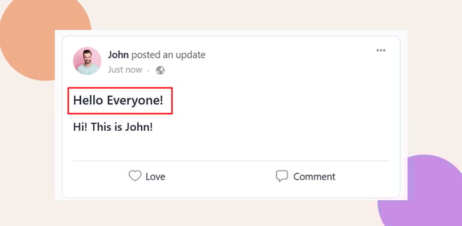 image | BuddyBoss This screenhot shows a sample activity feed post with a title