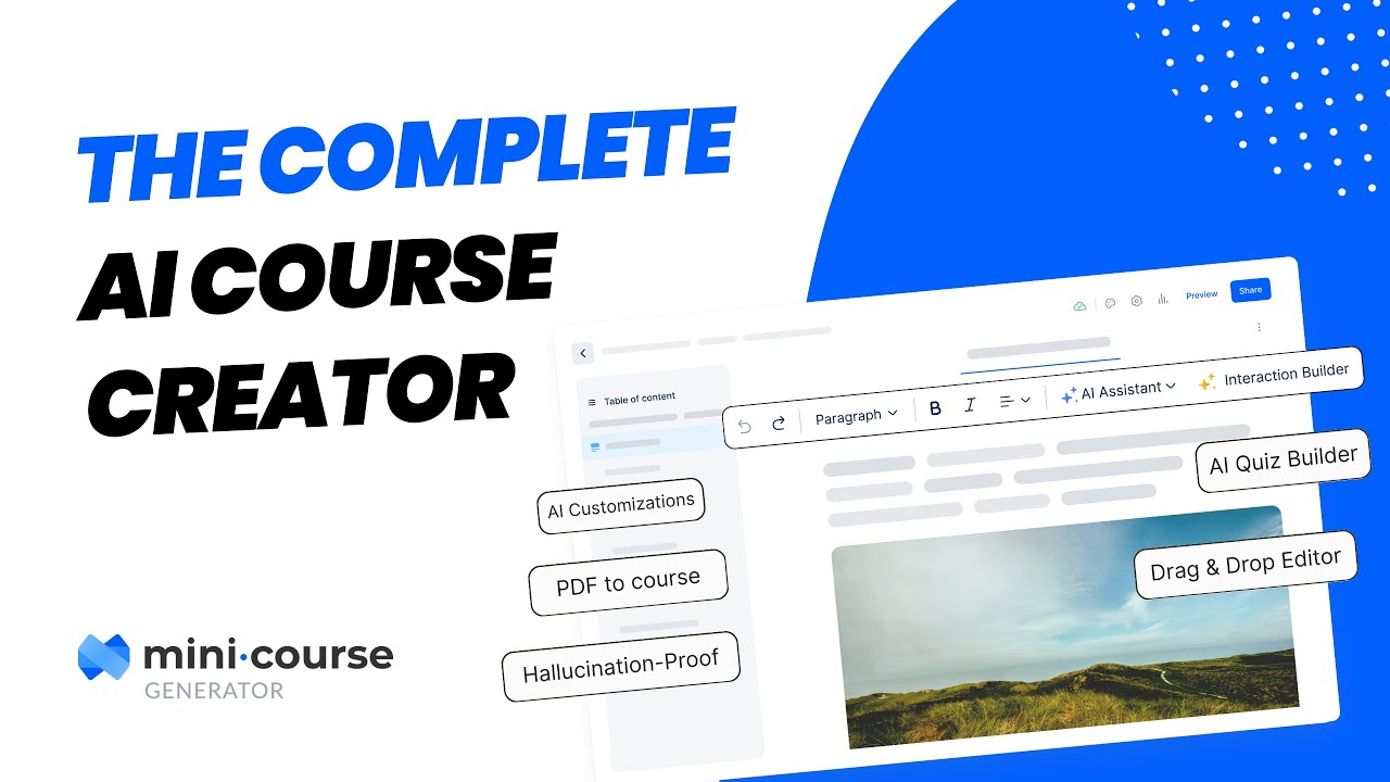 Mini Course Generator- ai tools for course creators