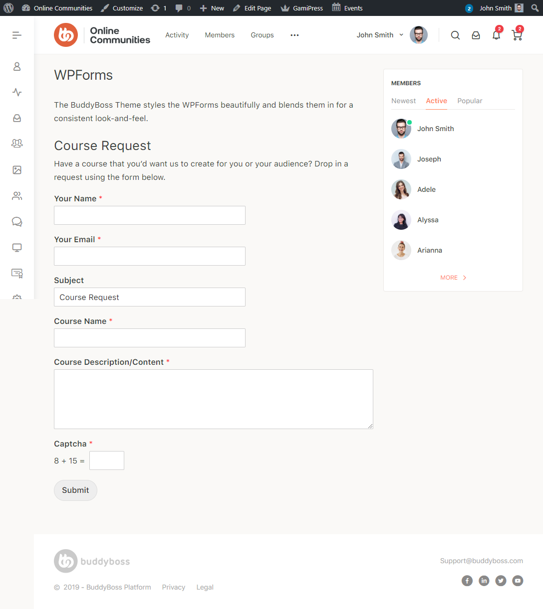 WPForms-Course-Request-form-preview