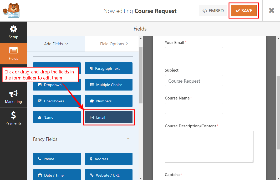 WPForms - Form builder dashboard