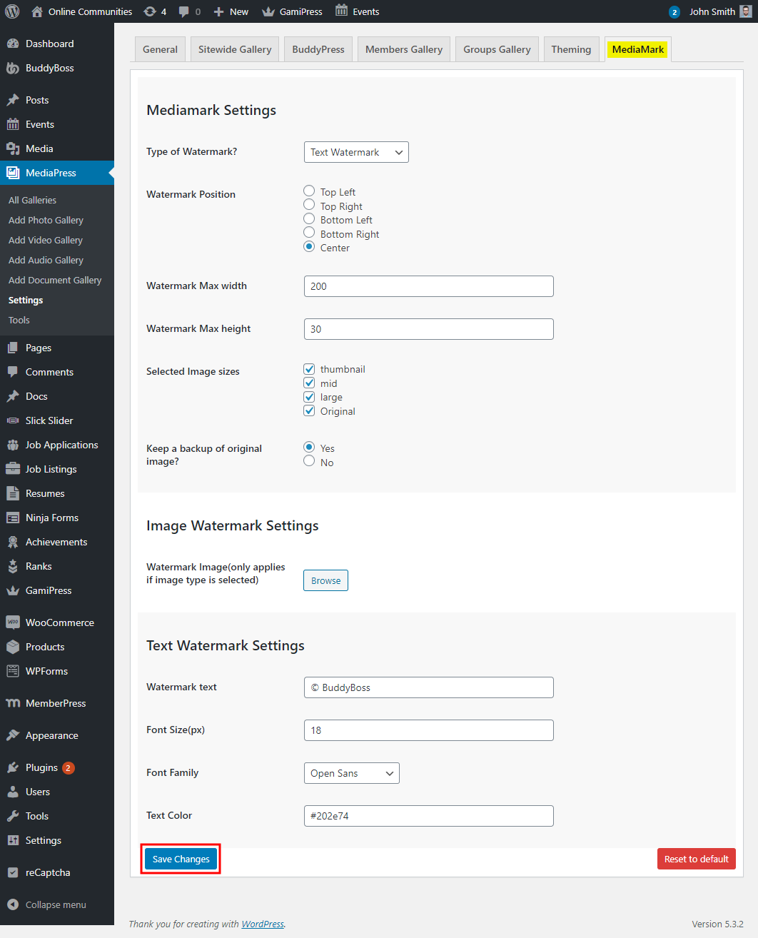 MediaMark - Setting up the plugin