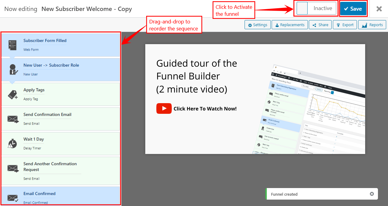 Groundhogg – Creating a new funnel