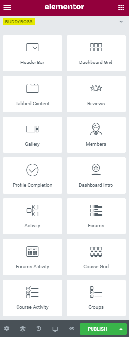 Elementor Member Dashboard - BuddyBoss widgets for Elementor and LearnDash