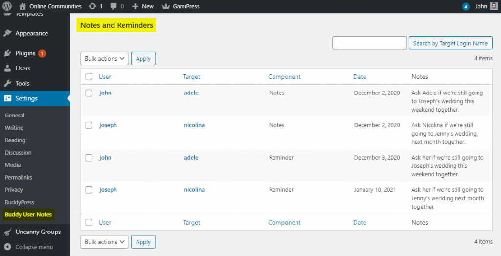 Buddy User Notes - Knowledge Base | BuddyBoss Resources