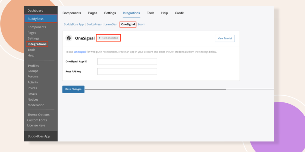 OneSignal Integration in BuddyBoss