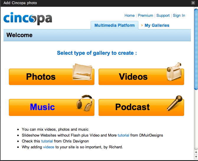 Cincopa - Post Videos and Photo Galleries