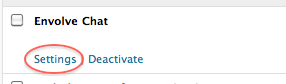 Envolve Chat Settings