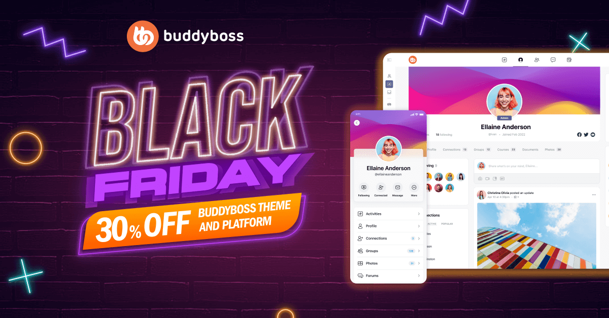 BuddyBoss Black Friday Deal on Theme & Platform