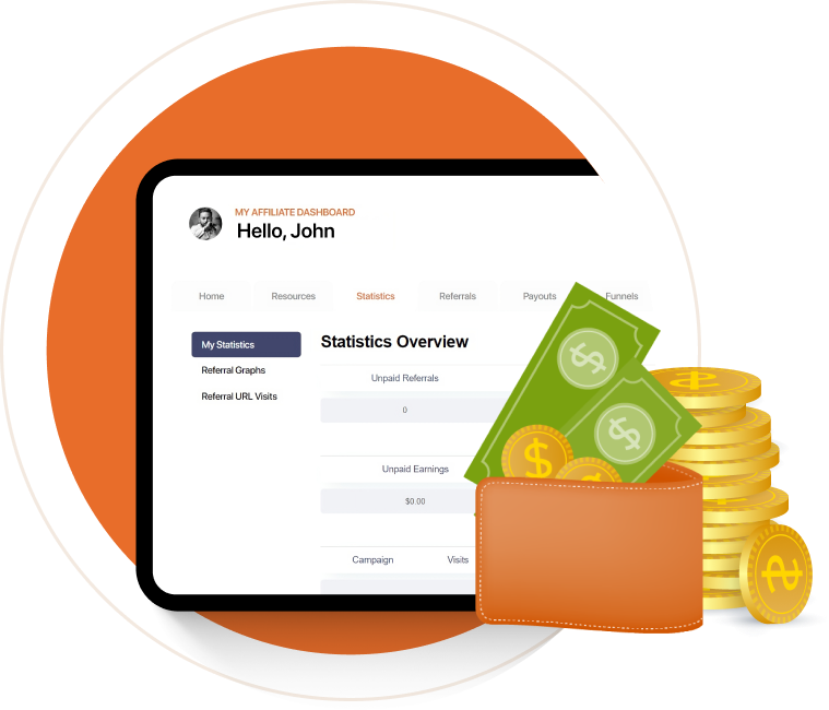 affliatesec1 | BuddyBoss BuddyBoss affiliate dashboard with earnings