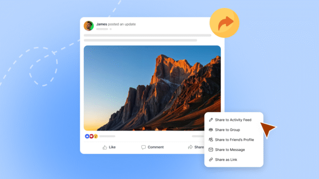 sharePost | BuddyBoss Buddyboss activity sharing