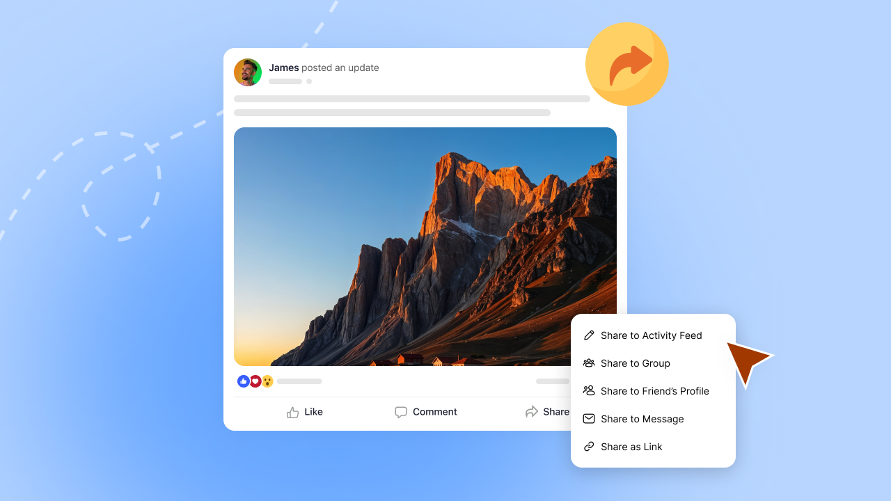 sharePost | BuddyBoss Buddyboss activity sharing